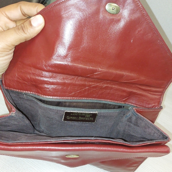 GIMBEL BROTHERS LEATHER CLUTCH - Picture 8 of 10